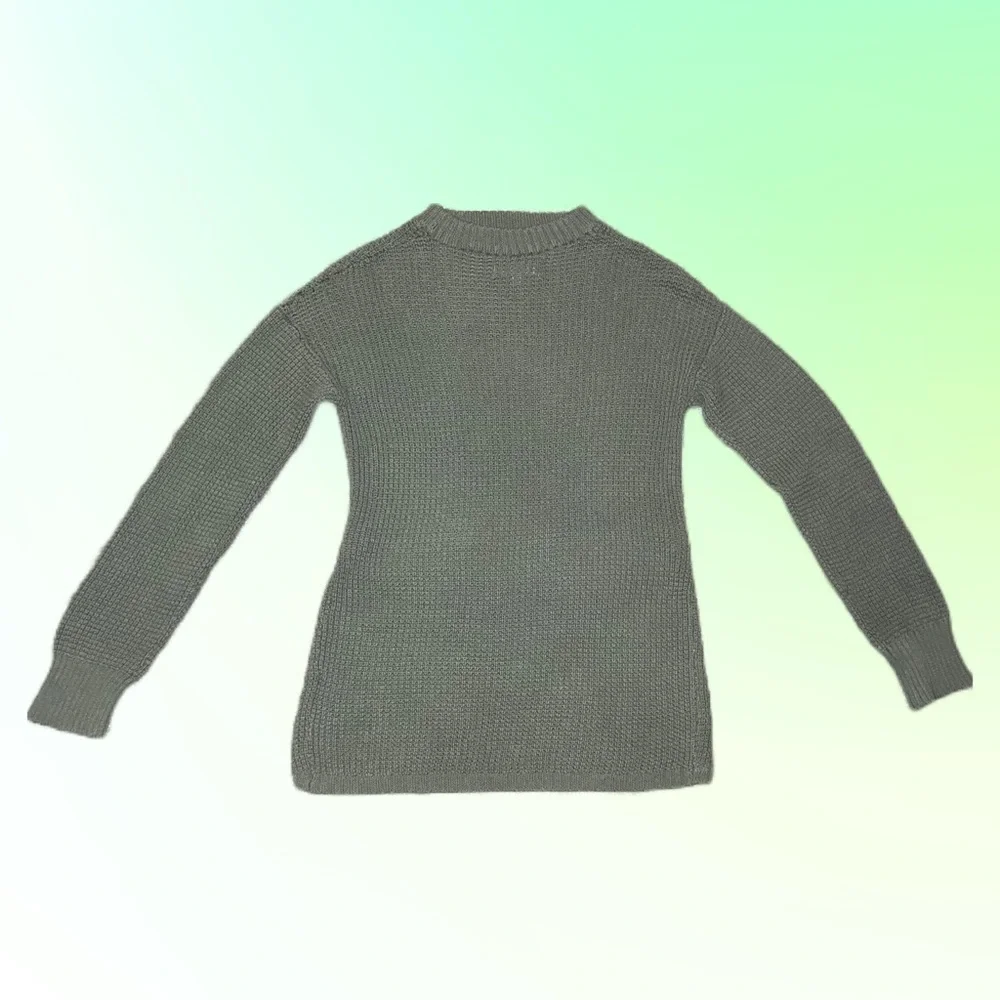 Guess • Medium • Green Long Sleeve Choker Knit Top - Picture 2 of 10